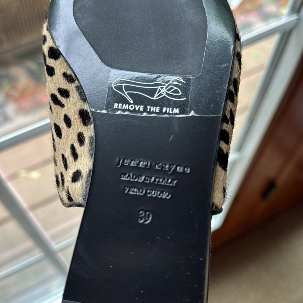 Jenni Kayne Pony Hair Animal Print mules - Picture 3 of 4